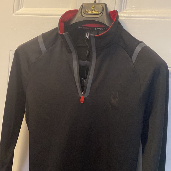 Spyder Other - Spyder 1/4 zip men’s black long sleeve top - size small